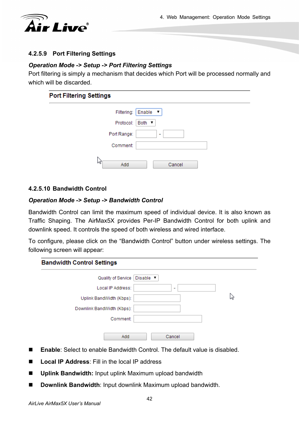 AirLive AirMax5X User Manual | Page 48 / 91