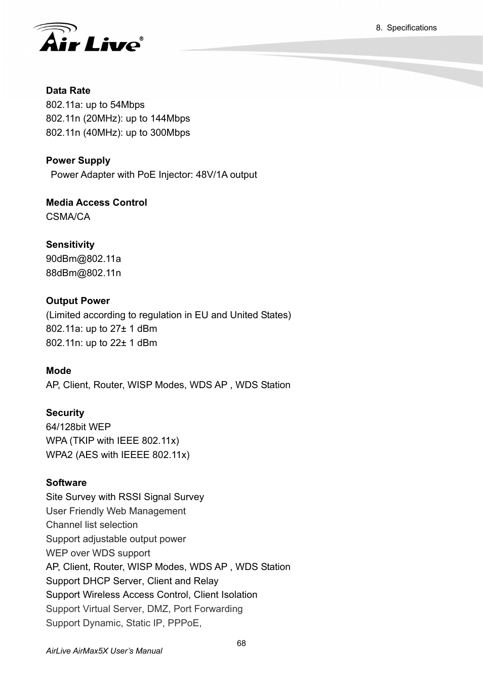 AirLive AirMax5X User Manual | Page 74 / 91