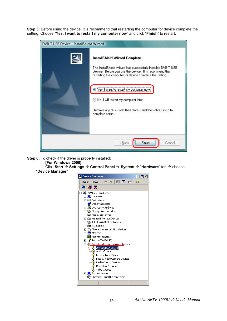 AirLive AirTV-1000U v2 User Manual | Page 17 / 61
