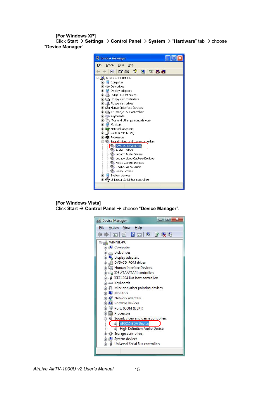 AirLive AirTV-1000U v2 User Manual | Page 18 / 61