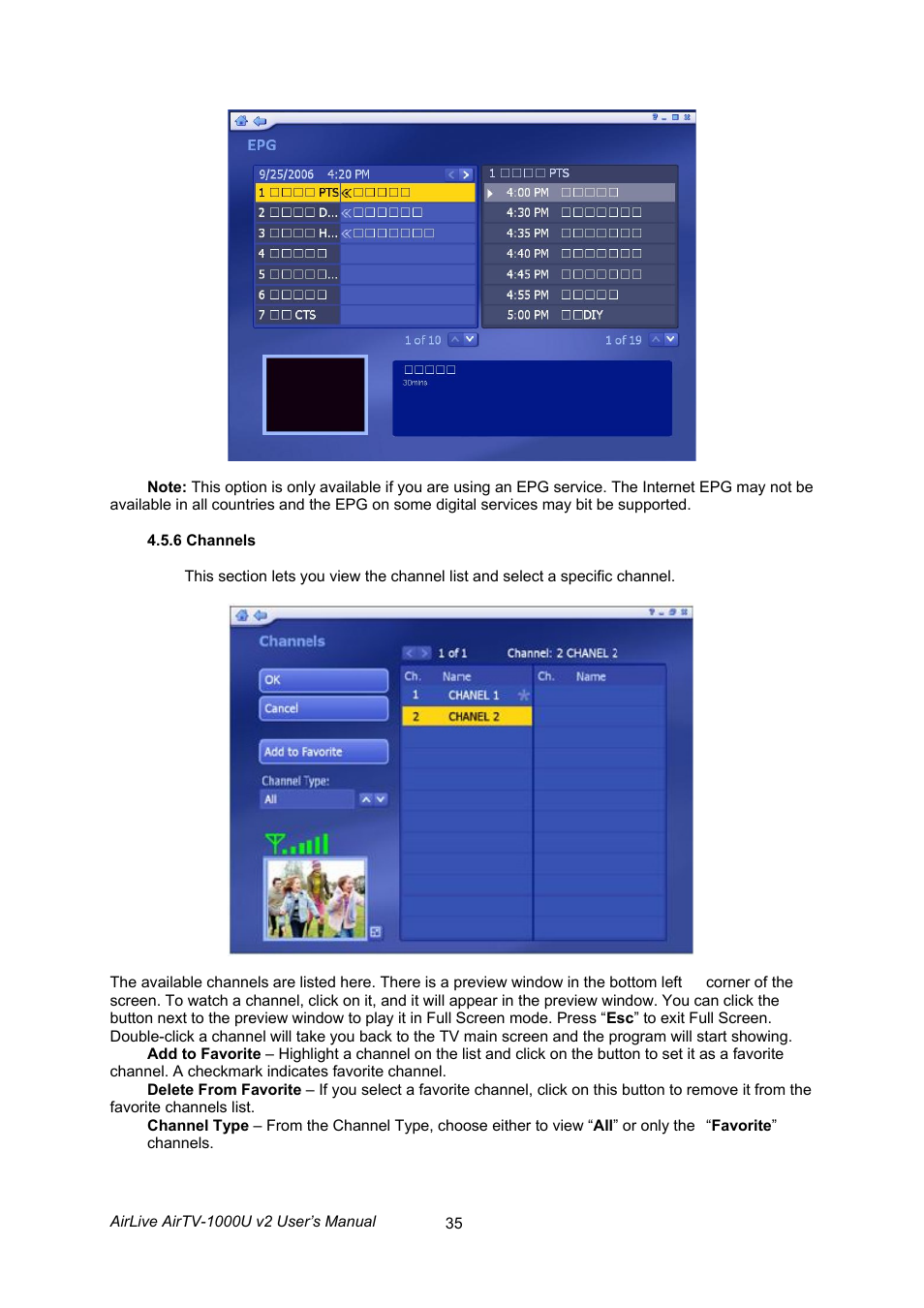 AirLive AirTV-1000U v2 User Manual | Page 38 / 61