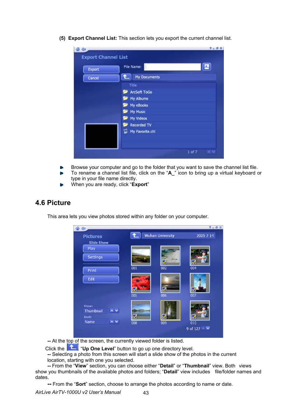 6 picture | AirLive AirTV-1000U v2 User Manual | Page 46 / 61