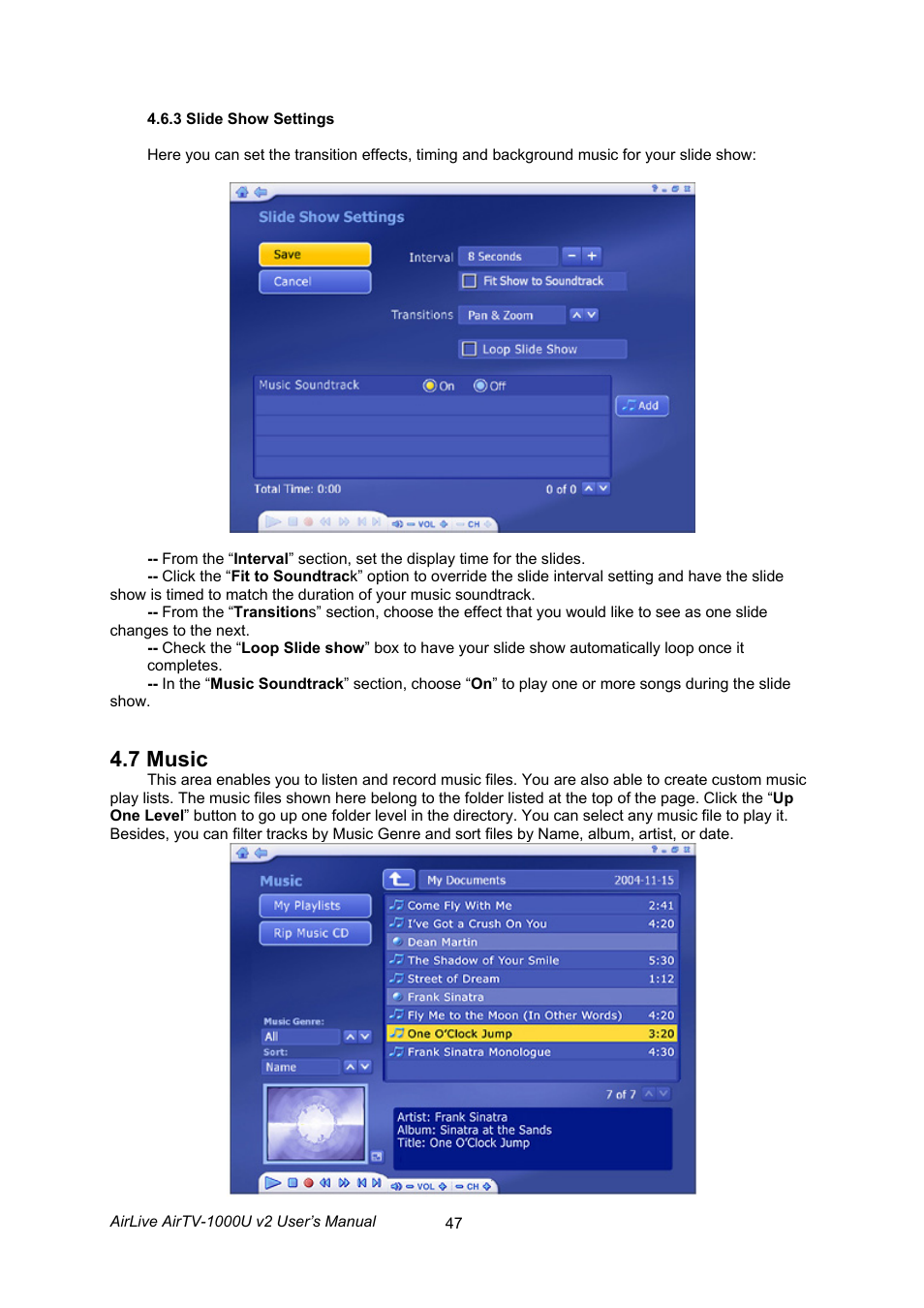 7 music | AirLive AirTV-1000U v2 User Manual | Page 50 / 61