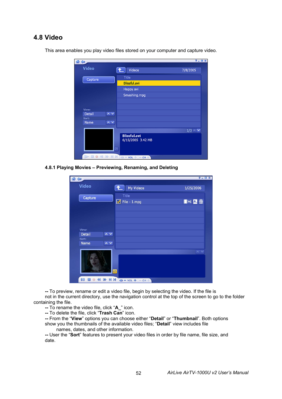 8 video | AirLive AirTV-1000U v2 User Manual | Page 55 / 61