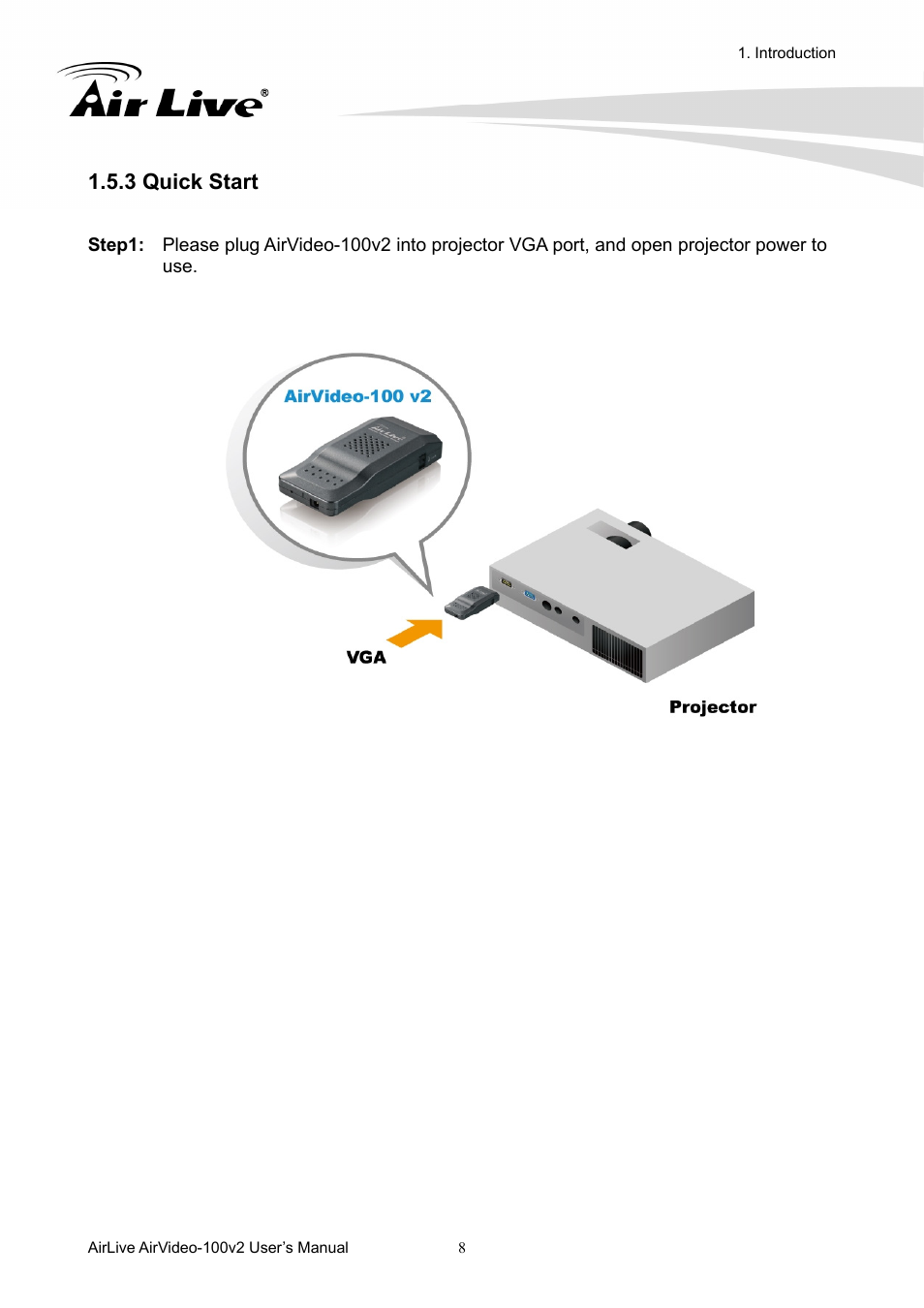 3 quick start | AirLive AirVideo-100v2 User Manual | Page 13 / 63