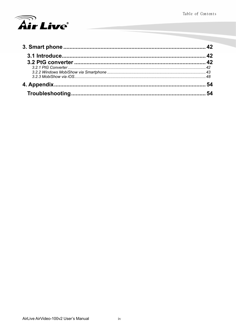AirLive AirVideo-100v2 User Manual | Page 5 / 63