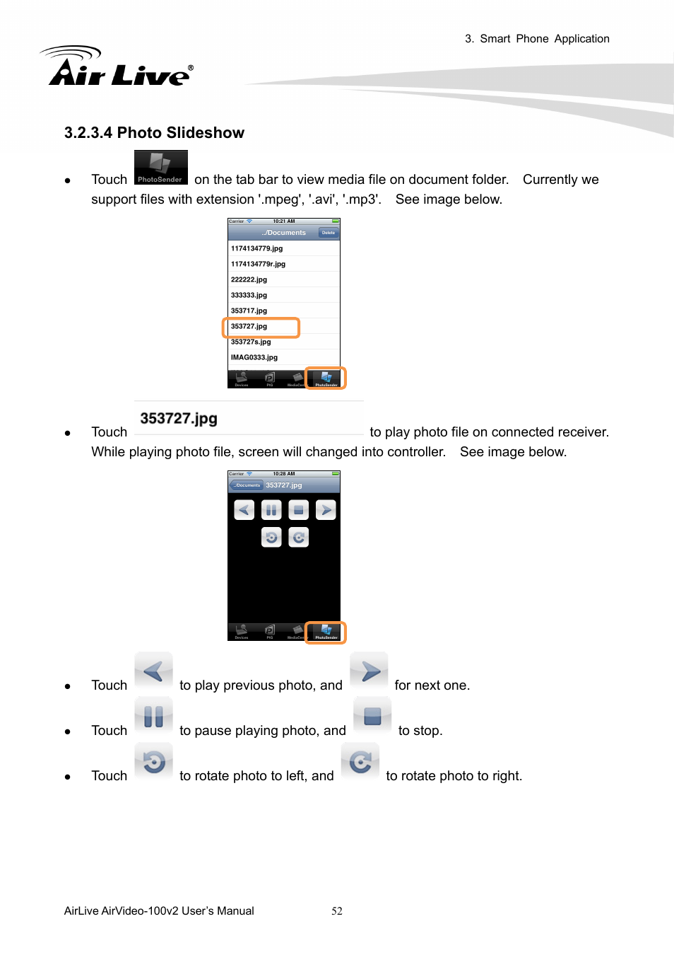 4 photo slideshow | AirLive AirVideo-100v2 User Manual | Page 57 / 63