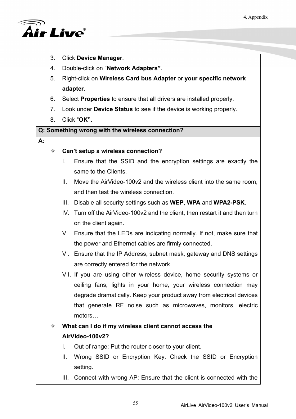 AirLive AirVideo-100v2 User Manual | Page 60 / 63