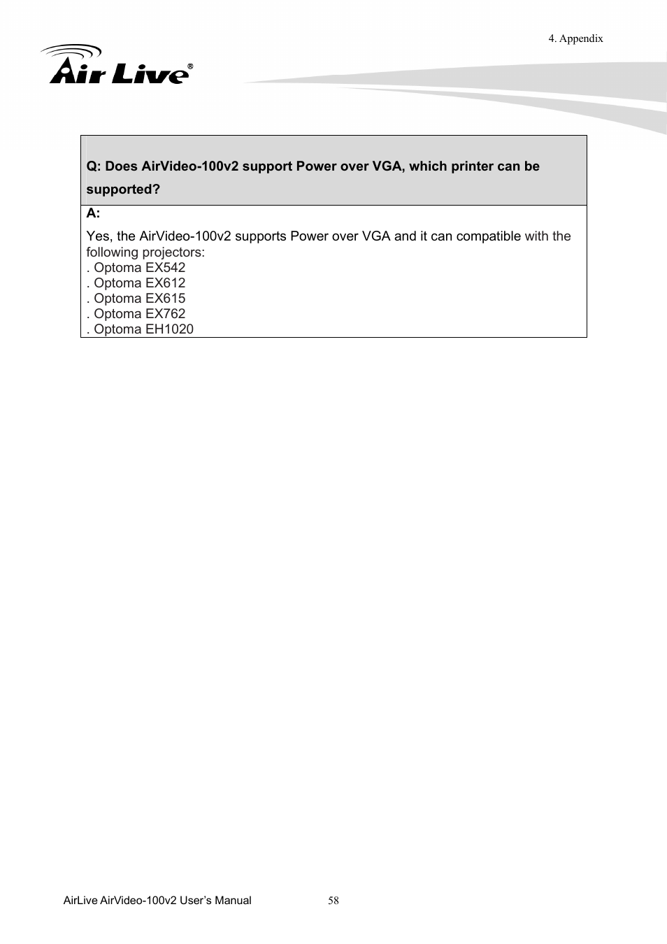 AirLive AirVideo-100v2 User Manual | Page 63 / 63