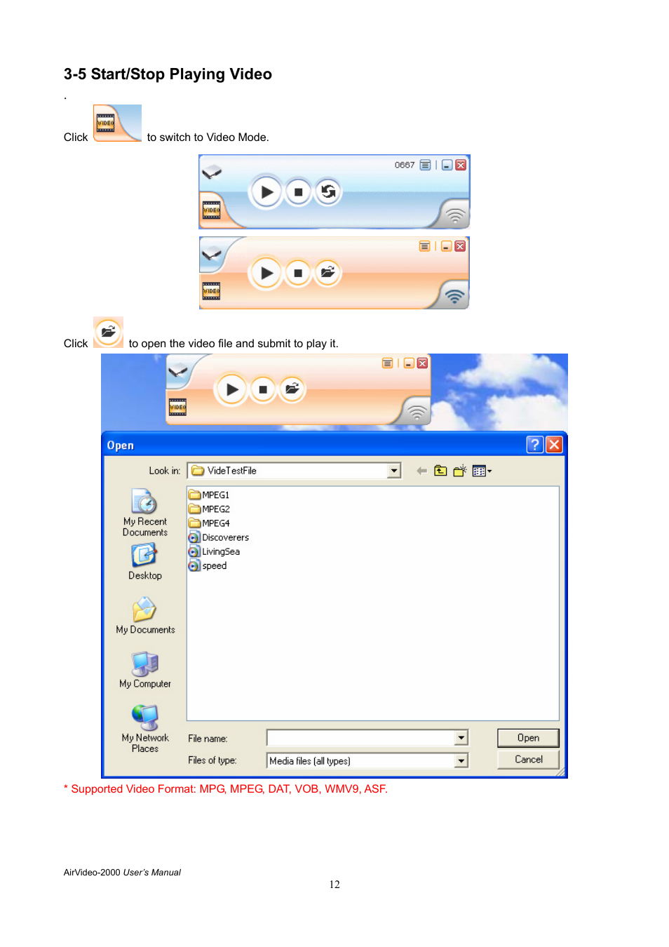 5 start/stop playing video | AirLive AirVideo-2000 User Manual | Page 15 / 31