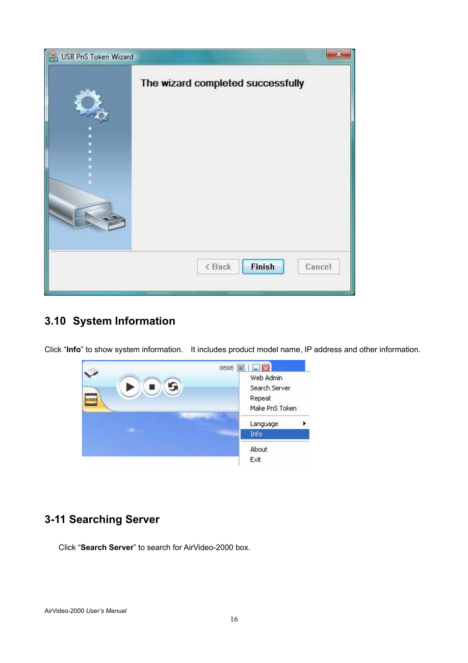 10 system information, 11 searching server | AirLive AirVideo-2000 User Manual | Page 19 / 31