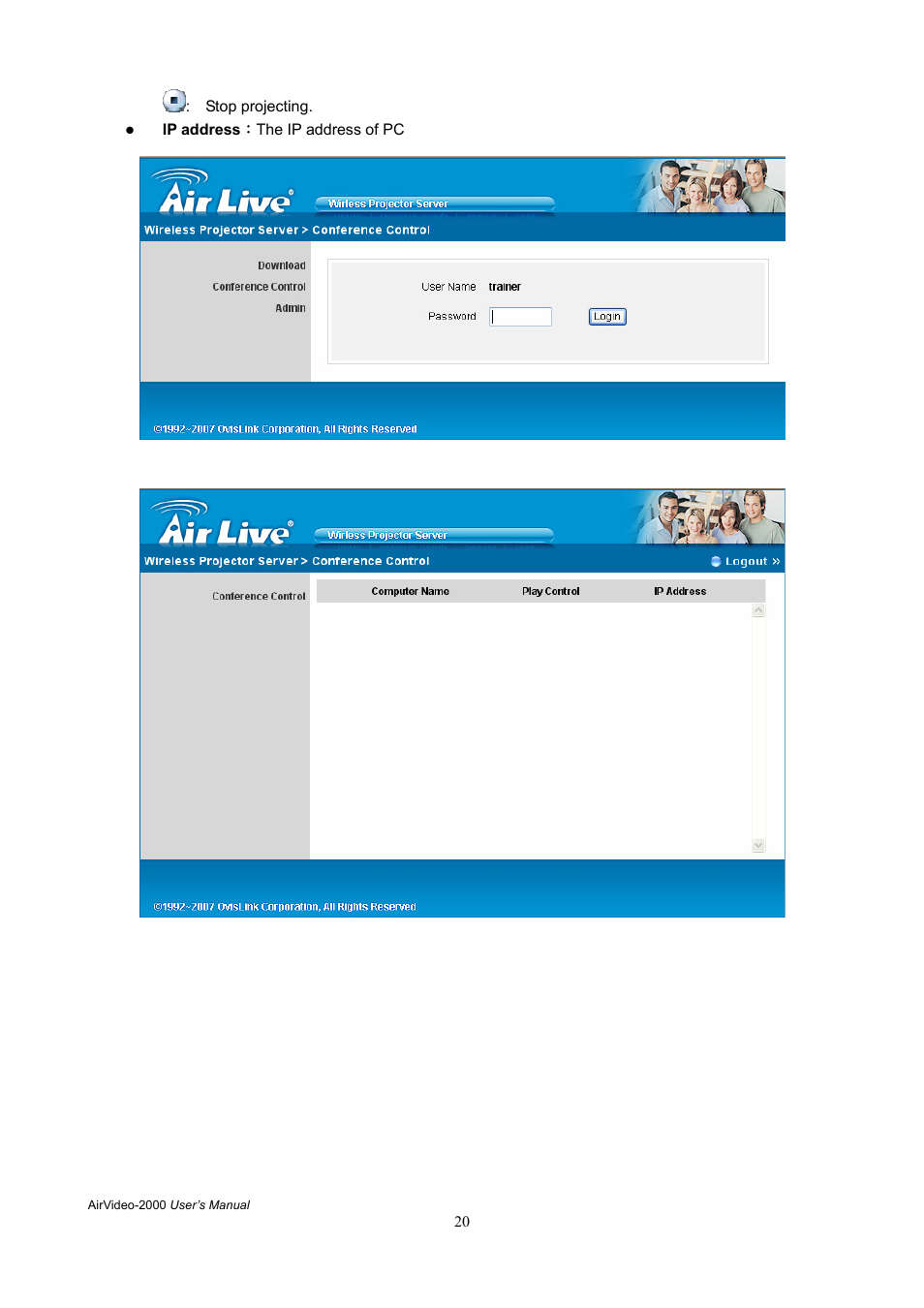 AirLive AirVideo-2000 User Manual | Page 23 / 31
