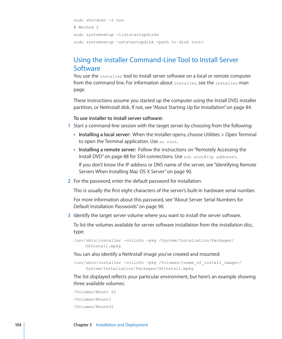 Apple Mac OS X Server (Version 10.6 Snow Leopard) User Manual | Page 104 / 197