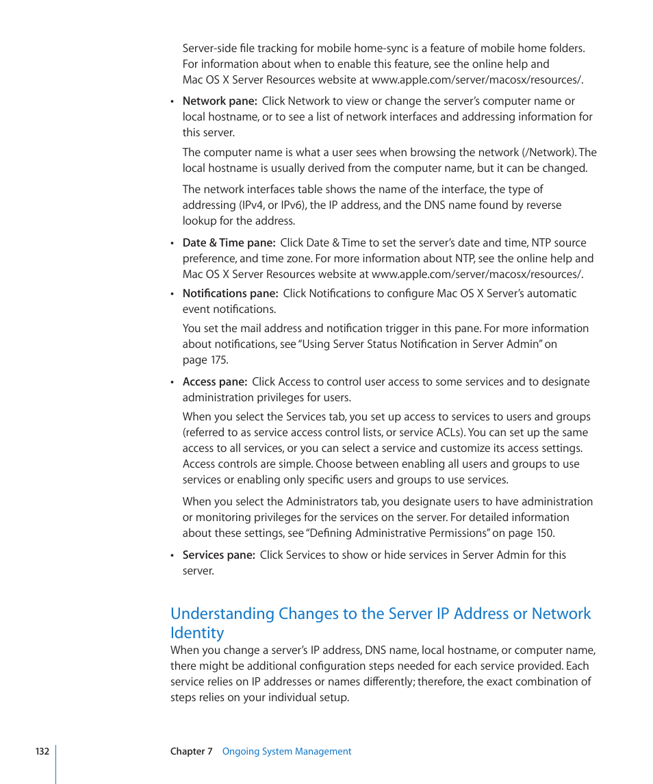 Apple Mac OS X Server (Version 10.6 Snow Leopard) User Manual | Page 132 / 197