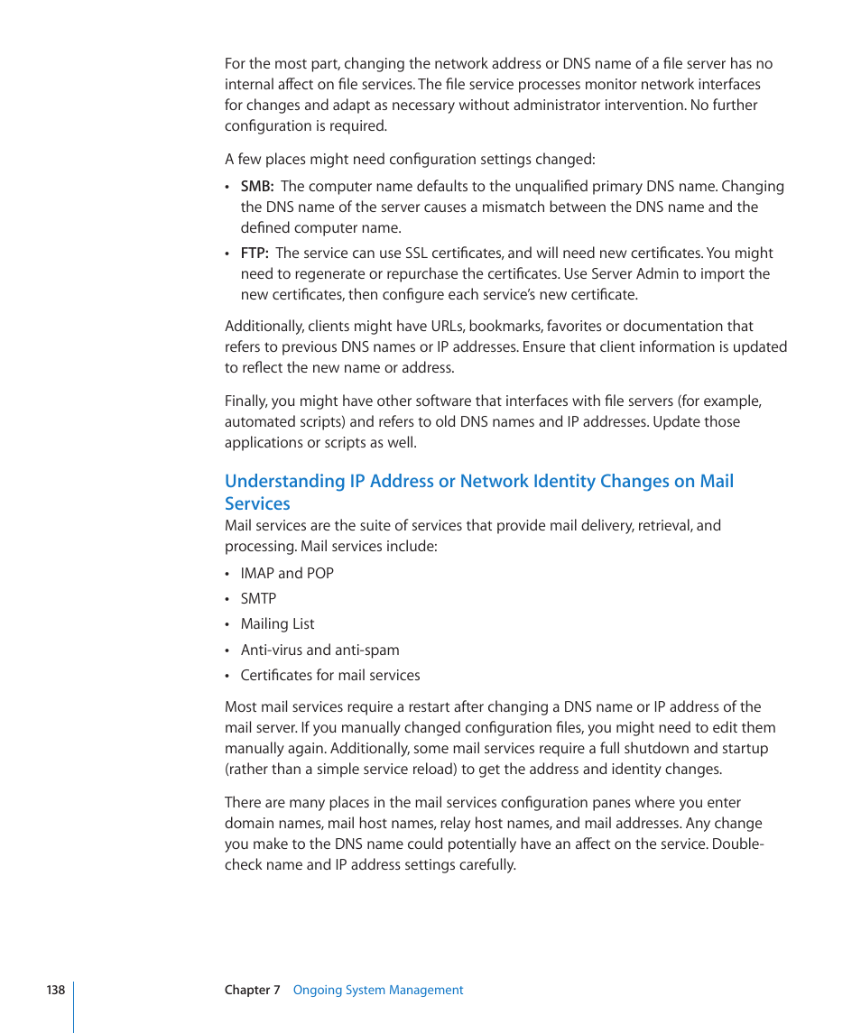 Apple Mac OS X Server (Version 10.6 Snow Leopard) User Manual | Page 138 / 197
