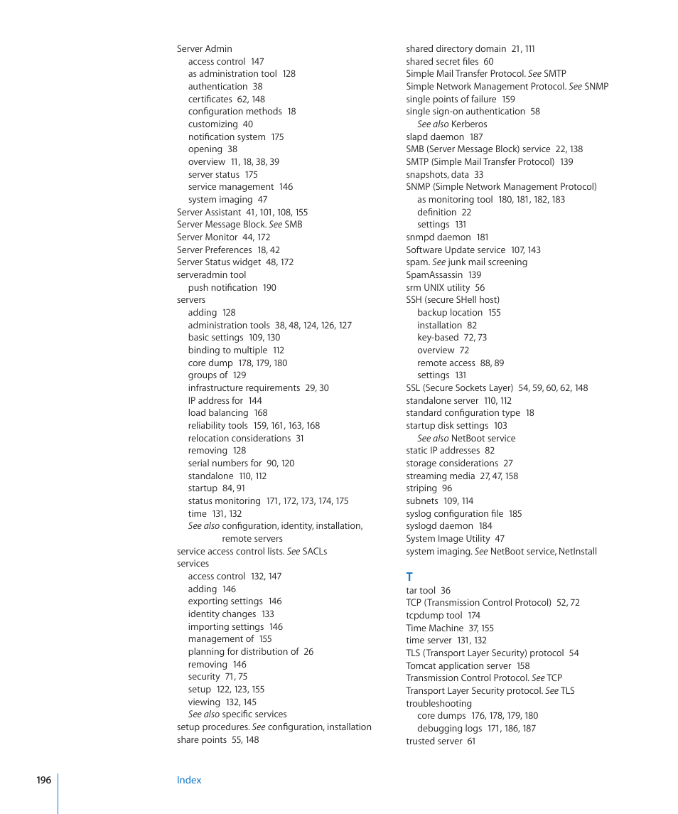 Apple Mac OS X Server (Version 10.6 Snow Leopard) User Manual | Page 196 / 197