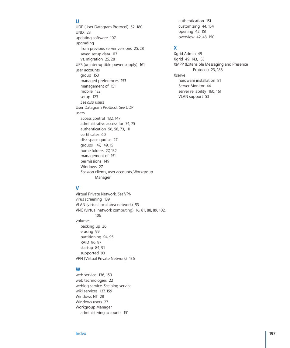 Apple Mac OS X Server (Version 10.6 Snow Leopard) User Manual | Page 197 / 197