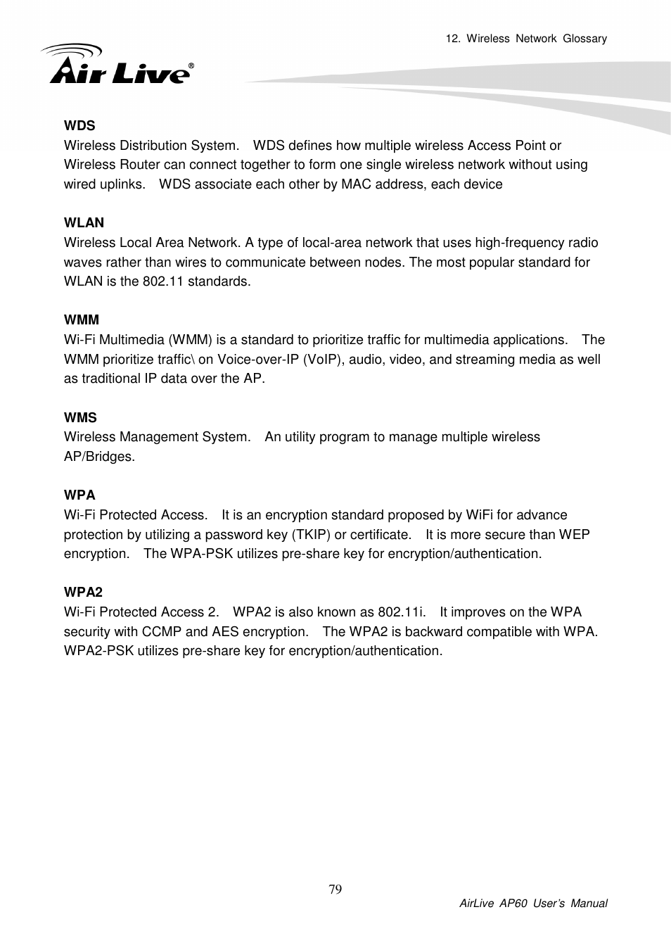 AirLive AP60 User Manual | Page 101 / 101