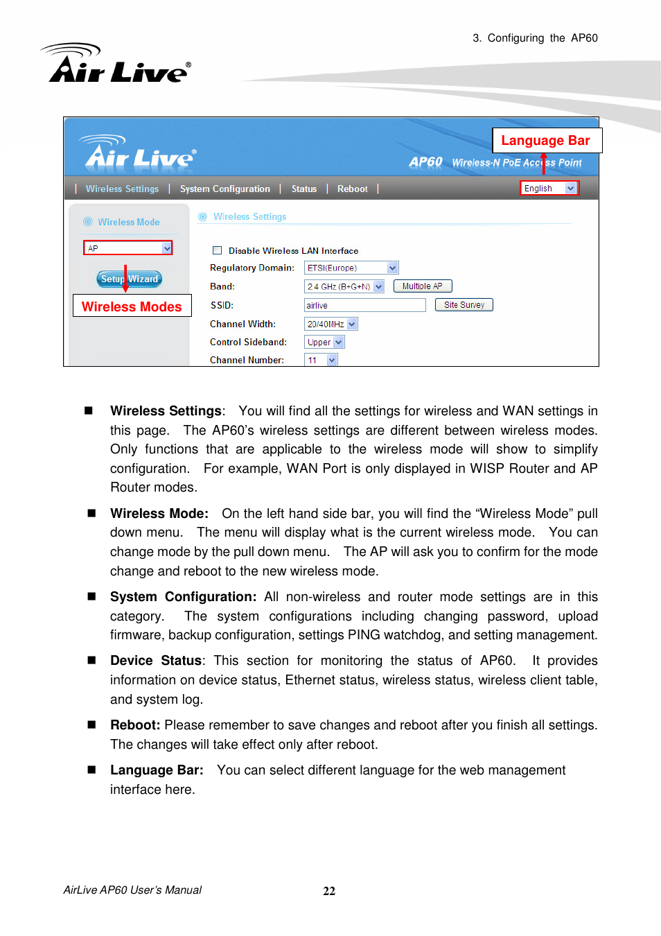 AirLive AP60 User Manual | Page 28 / 101