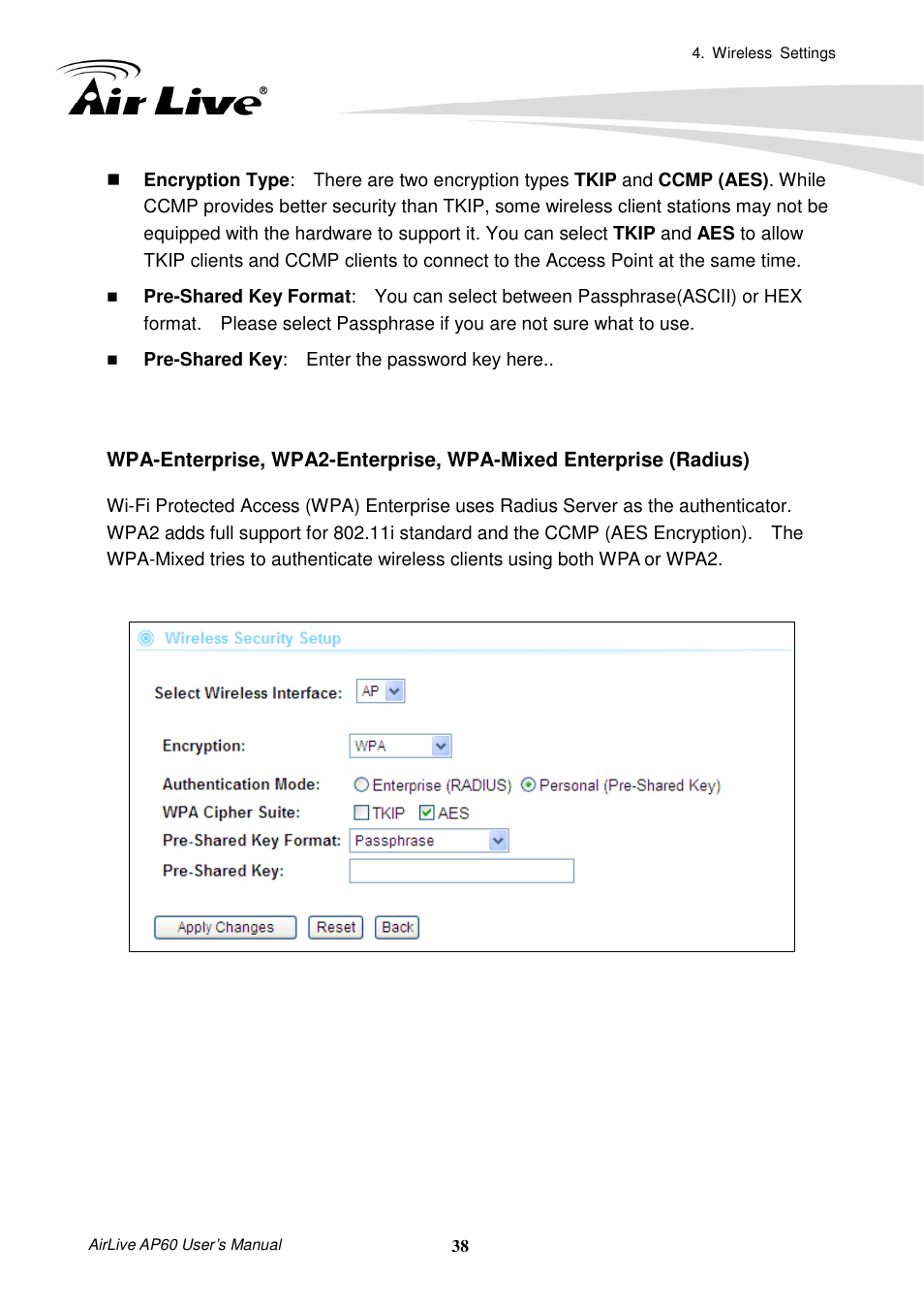 AirLive AP60 User Manual | Page 44 / 101