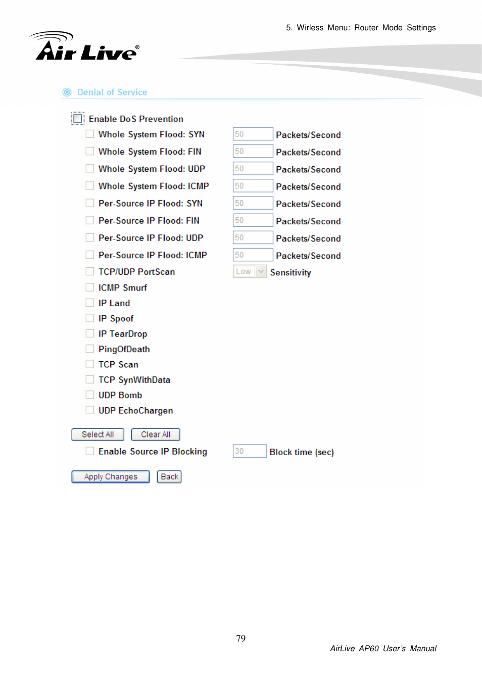 AirLive AP60 User Manual | Page 57 / 101