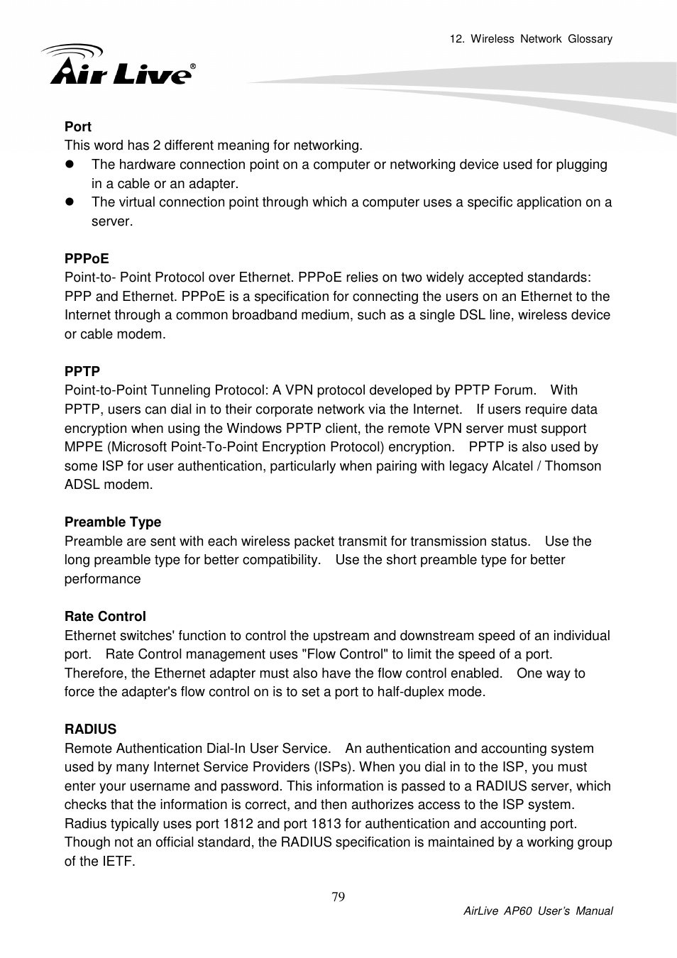 AirLive AP60 User Manual | Page 97 / 101