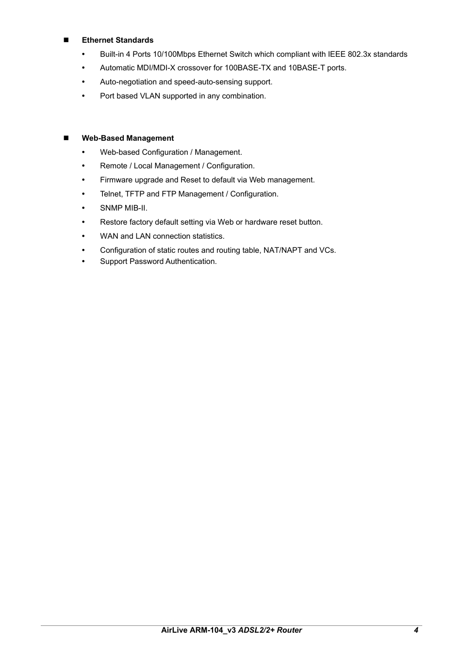 AirLive ARM-104 v3 User Manual | Page 10 / 148
