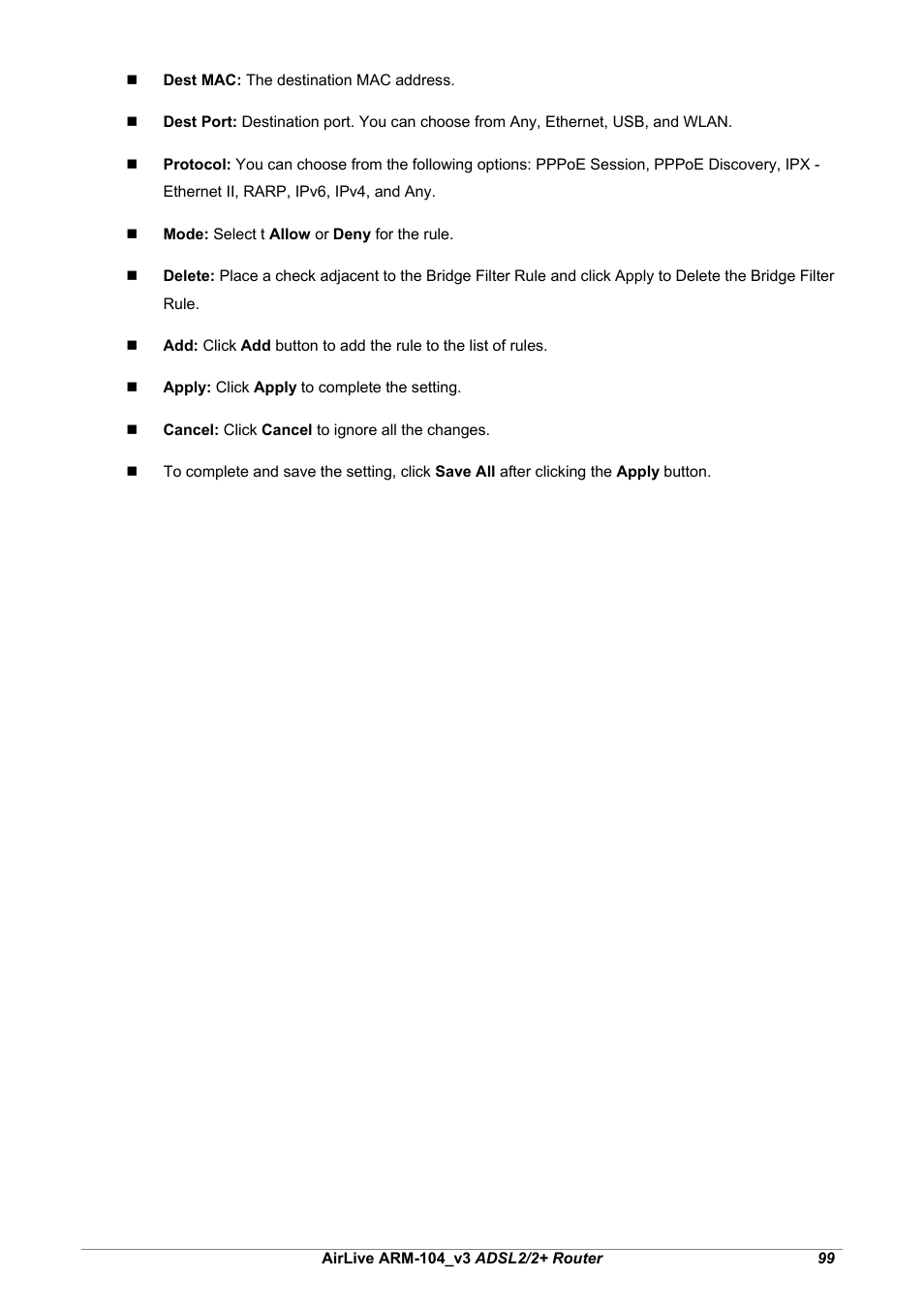 AirLive ARM-104 v3 User Manual | Page 105 / 148