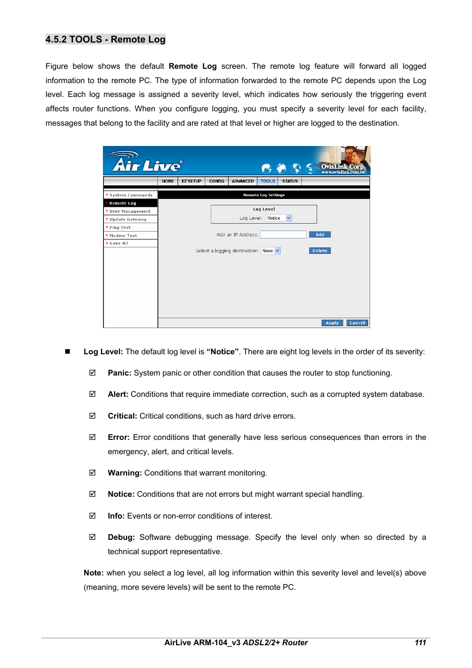 AirLive ARM-104 v3 User Manual | Page 117 / 148