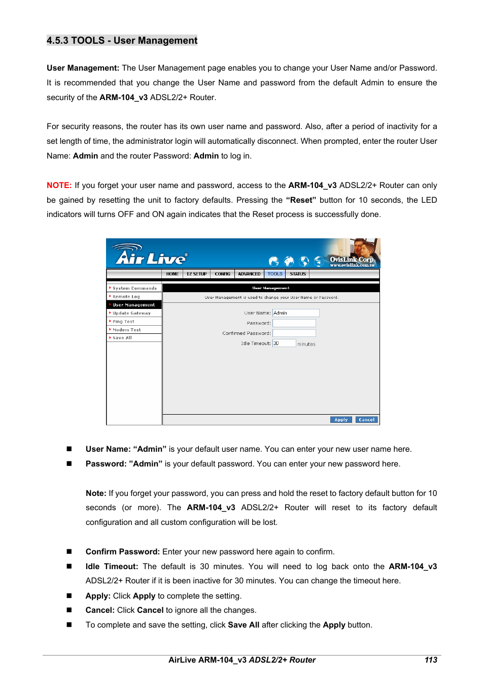 AirLive ARM-104 v3 User Manual | Page 119 / 148