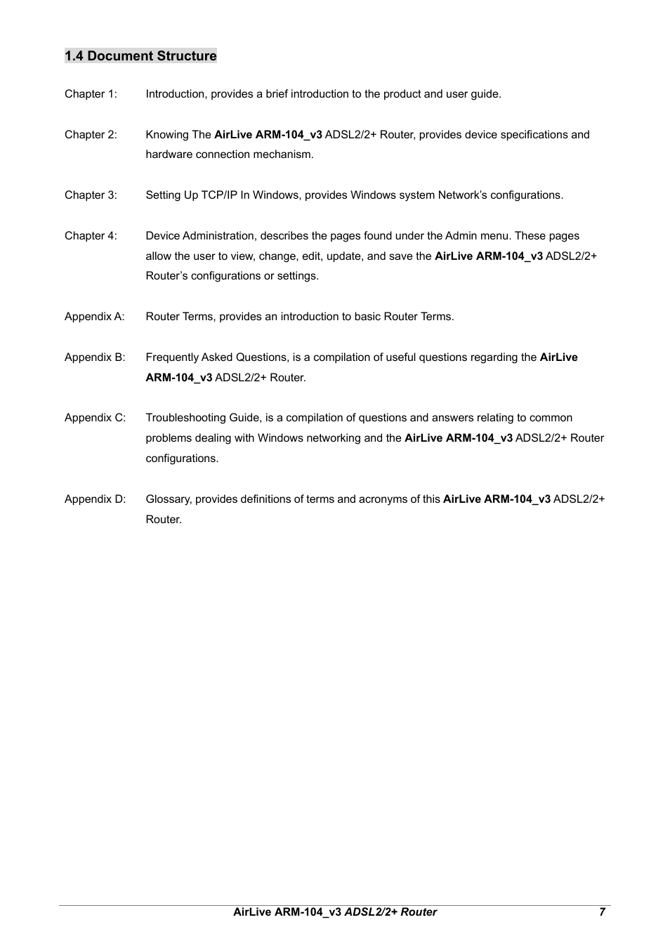 AirLive ARM-104 v3 User Manual | Page 13 / 148