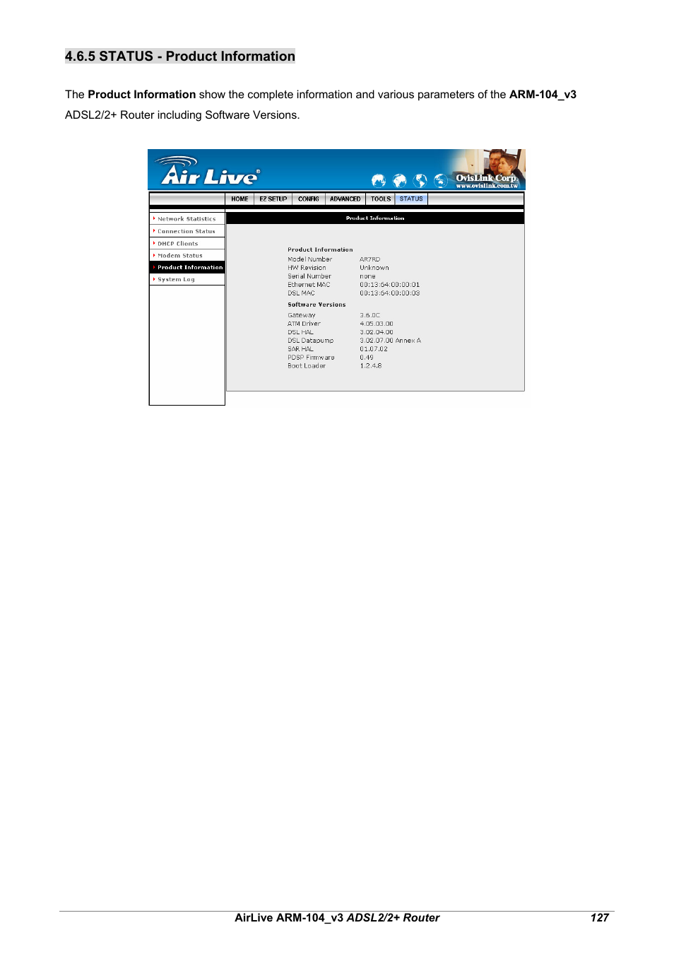 AirLive ARM-104 v3 User Manual | Page 133 / 148