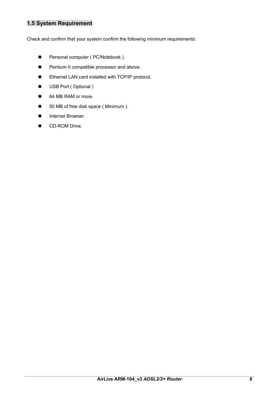 AirLive ARM-104 v3 User Manual | Page 14 / 148
