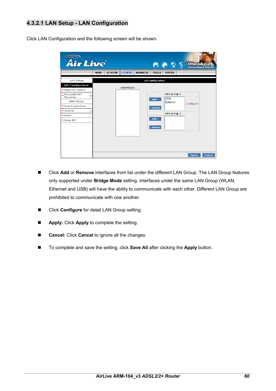 AirLive ARM-104 v3 User Manual | Page 66 / 148