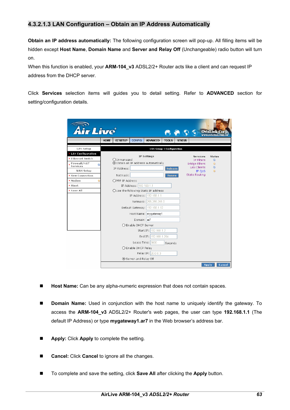 AirLive ARM-104 v3 User Manual | Page 69 / 148