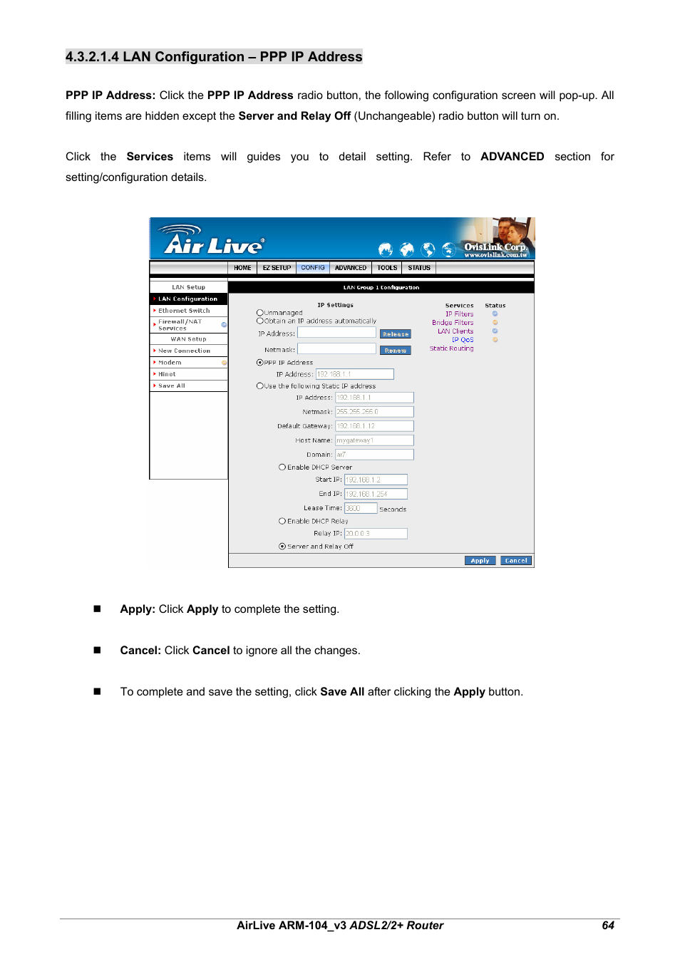 AirLive ARM-104 v3 User Manual | Page 70 / 148