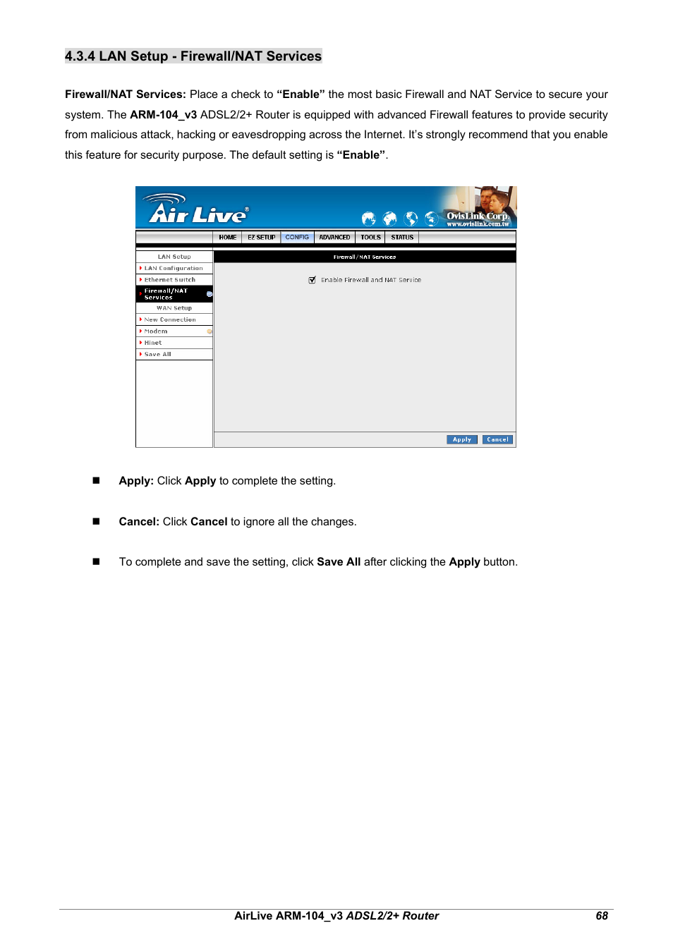 AirLive ARM-104 v3 User Manual | Page 74 / 148
