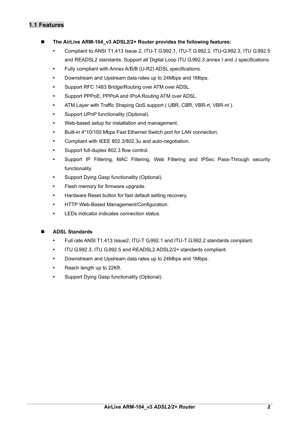 AirLive ARM-104 v3 User Manual | Page 8 / 148