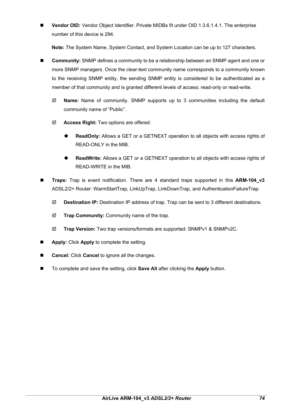 AirLive ARM-104 v3 User Manual | Page 80 / 148