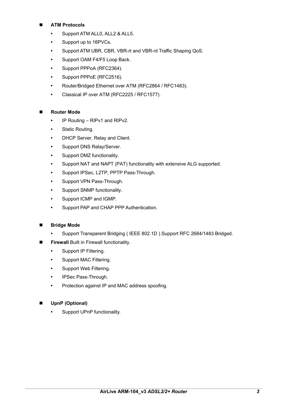 AirLive ARM-104 v3 User Manual | Page 9 / 148