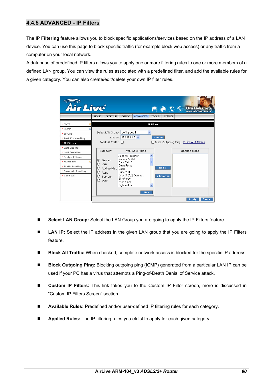 AirLive ARM-104 v3 User Manual | Page 96 / 148