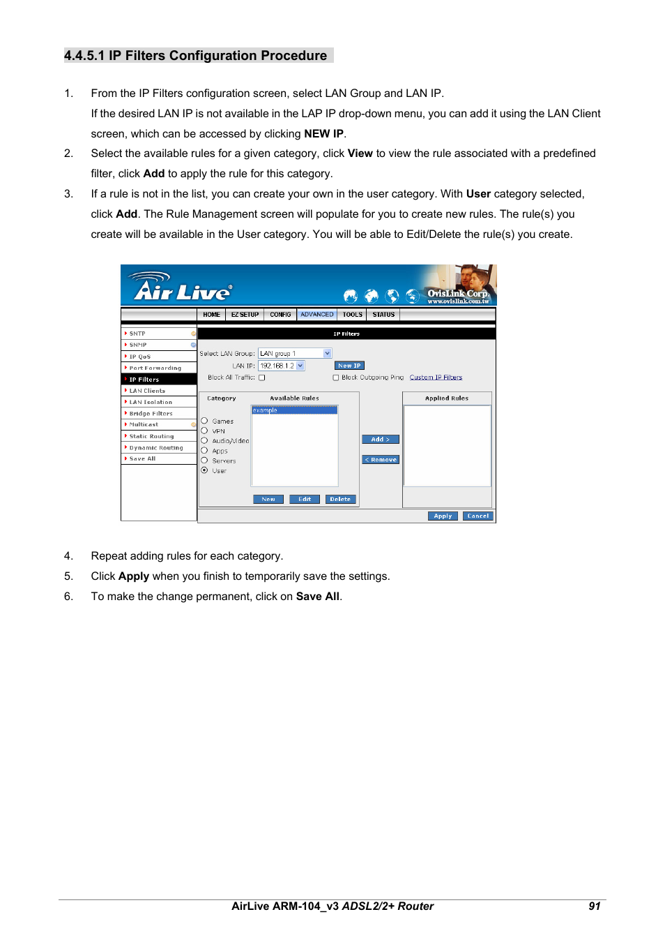 AirLive ARM-104 v3 User Manual | Page 97 / 148