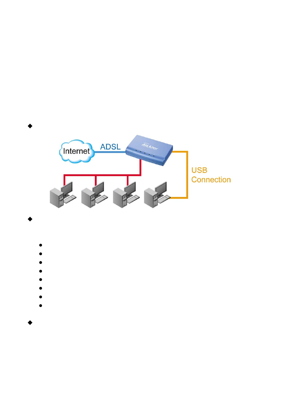 Chapter 1: introduction, 1 introduction to this adsl2+ router, 2 product features | AirLive ARM-201 User Manual | Page 7 / 81