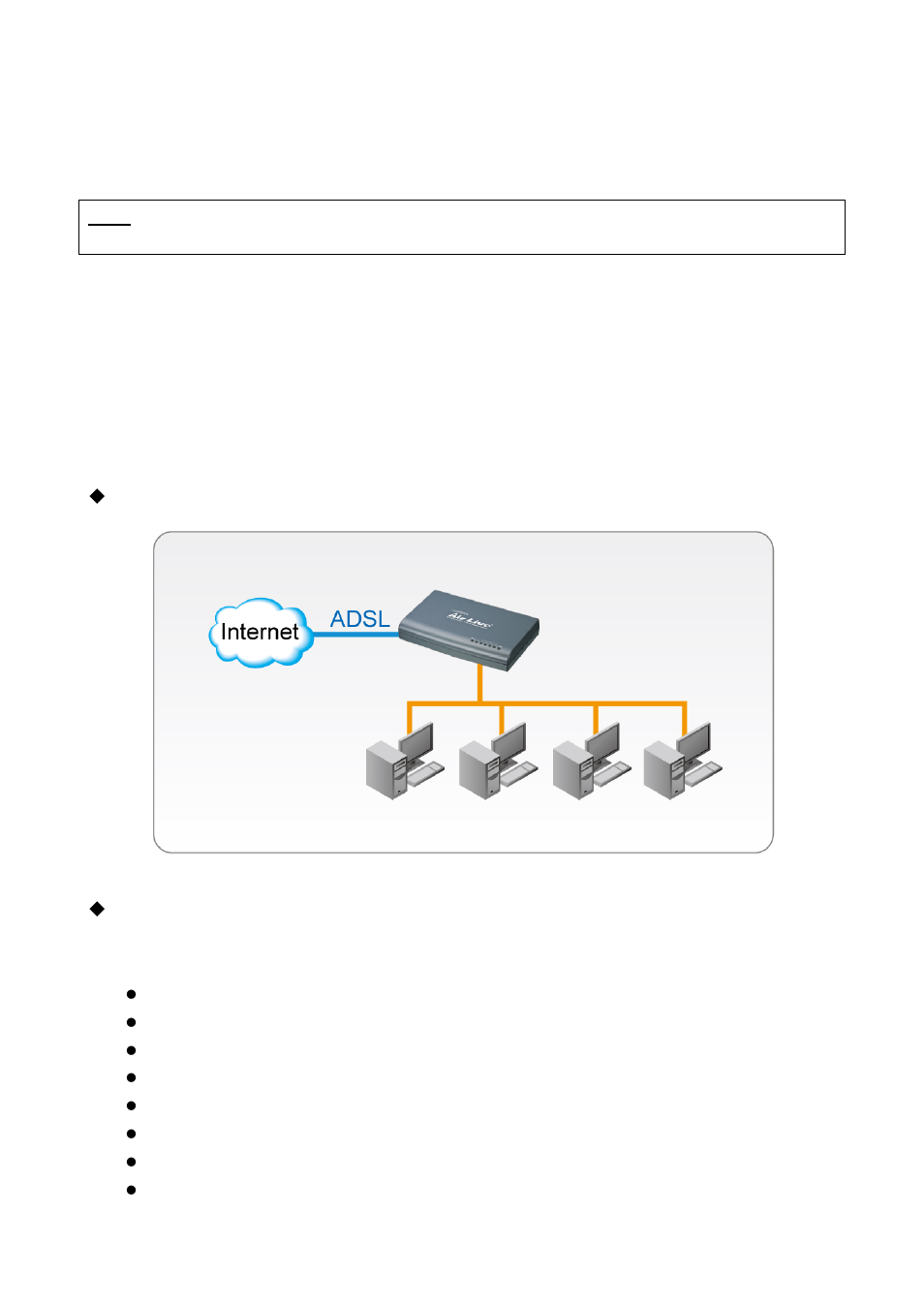 Chapter 1: introduction, 1 introduction to this adsl2+ router, 2 product features | Ntroduction to this, Adsl2, Router, Roduct, Eatures | AirLive ARM-201E User Manual | Page 5 / 60