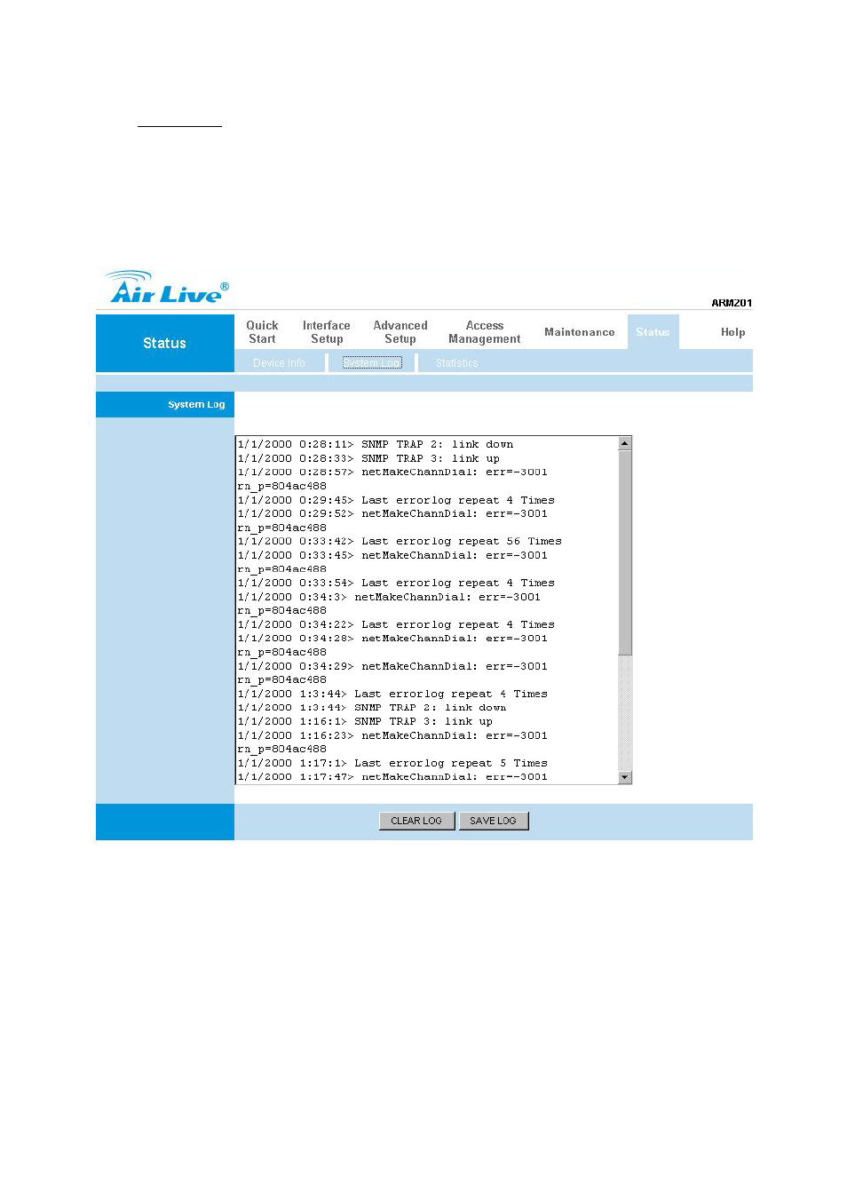 2 system log | AirLive ARM-201E User Manual | Page 55 / 60