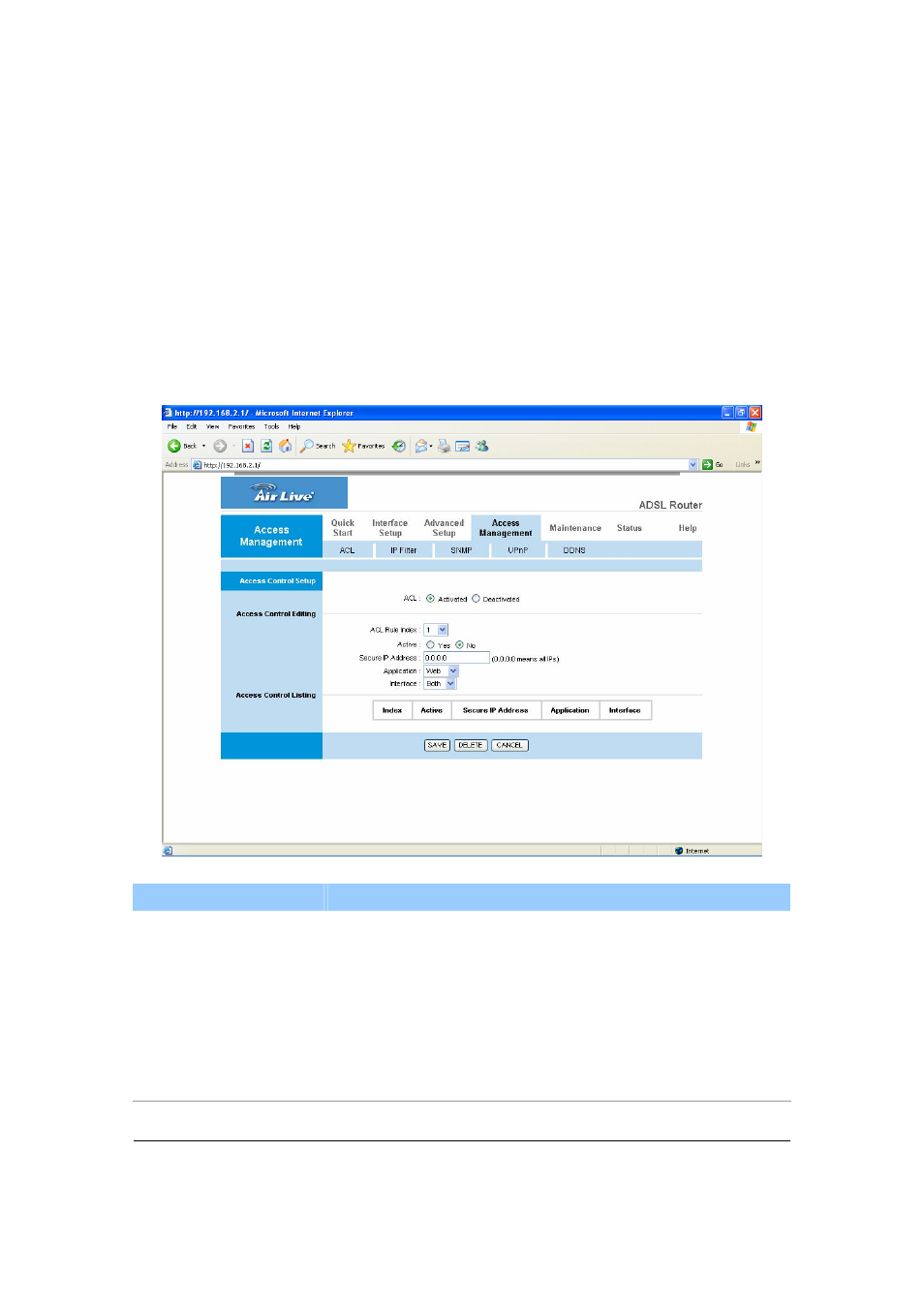 Access management | AirLive ARM-204 User Manual | Page 51 / 77