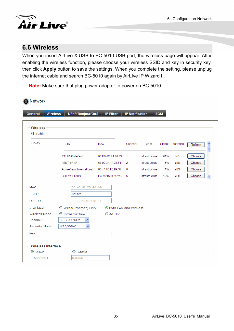 6 wireless | AirLive BC-5010 User Manual | Page 41 / 82