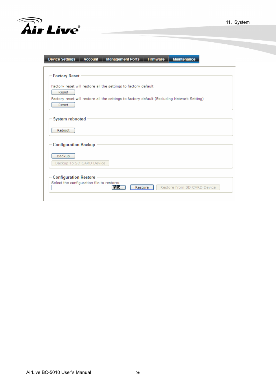 AirLive BC-5010 User Manual | Page 62 / 82