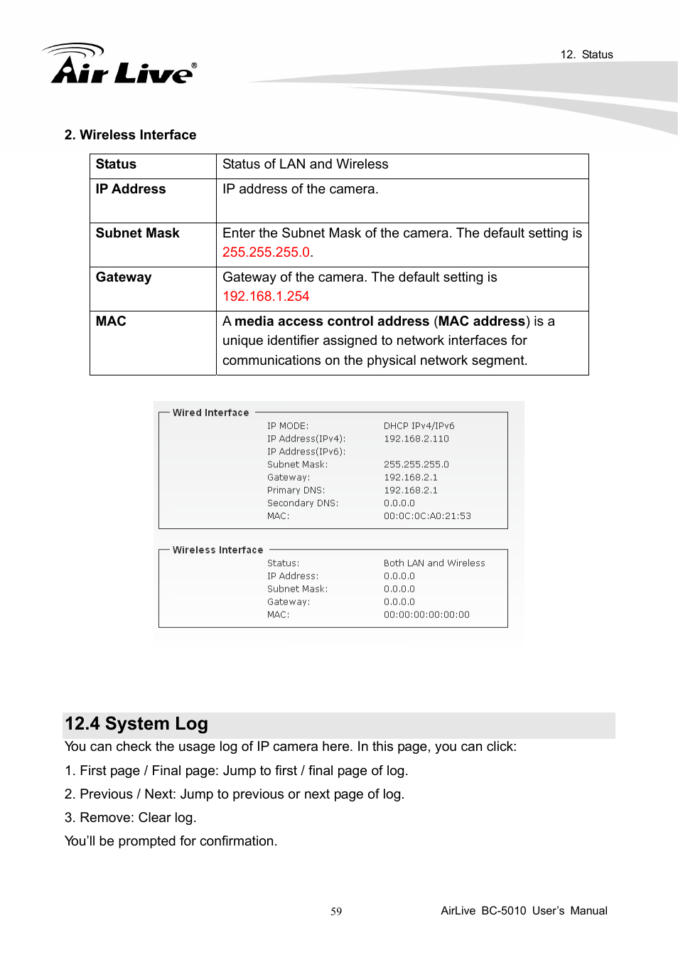 4 system log | AirLive BC-5010 User Manual | Page 65 / 82