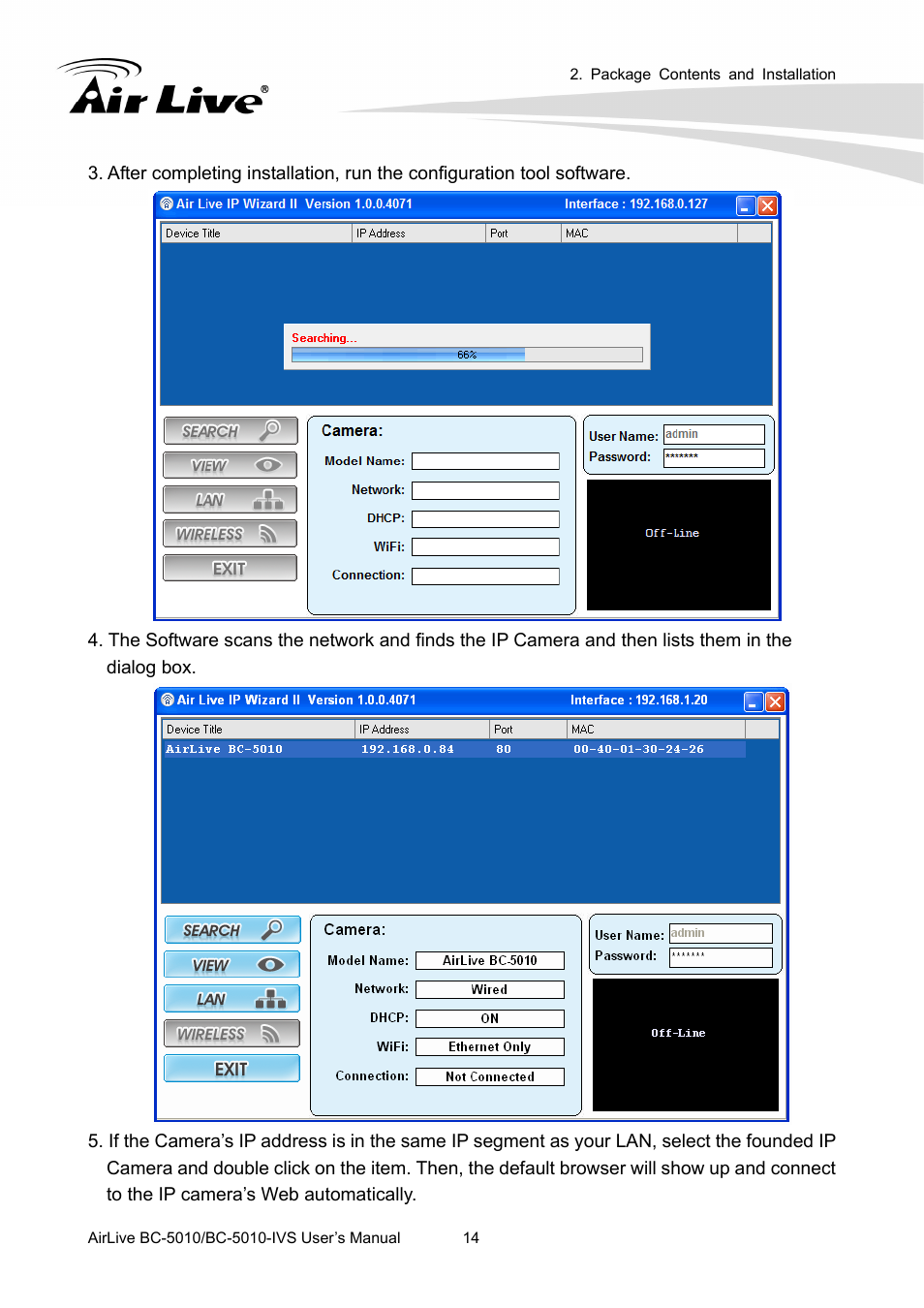 AirLive BC-5010-IVS User Manual | Page 19 / 67